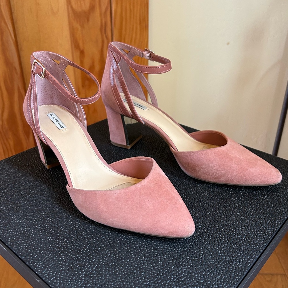 Alex Marie Nelvin Warm Mauve Suede Heels